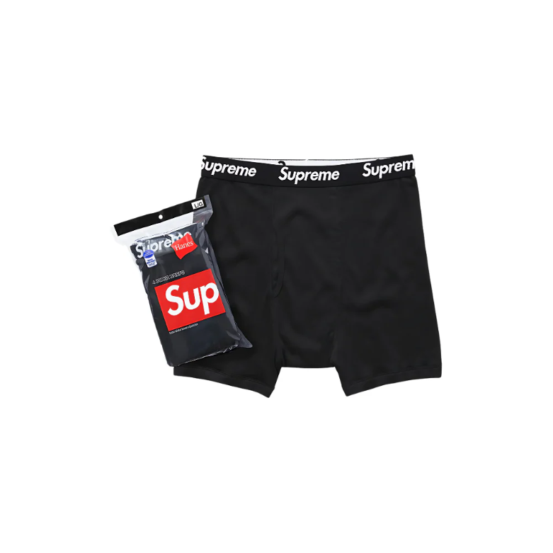 4pak Bokserki Supreme Czarne